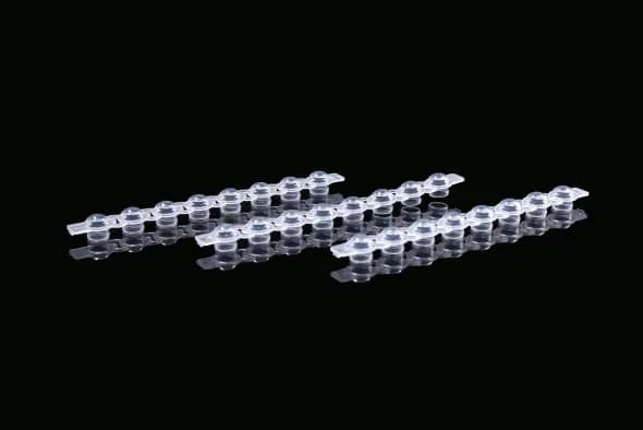 8-well PCR Strip Domed Caps, Clear, Sterile - 125 pcs/pack, 1 pack/box, 10 boxes/case  (1250 caps/case)